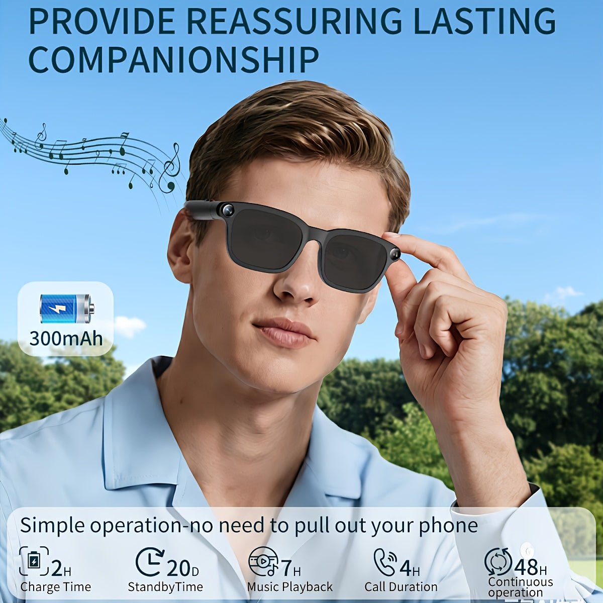AI Slimme Bril – 8 MP Camera, Draadloos Bellen en Vertaalfunctie - Spotlights shopping