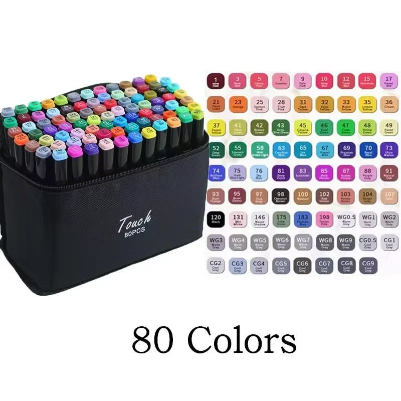 Set alcohol markers voor tekenen en kleuren