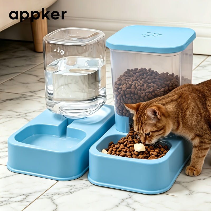 Automatische kattenvoerbak met drinkbak voor katten en kleine honden