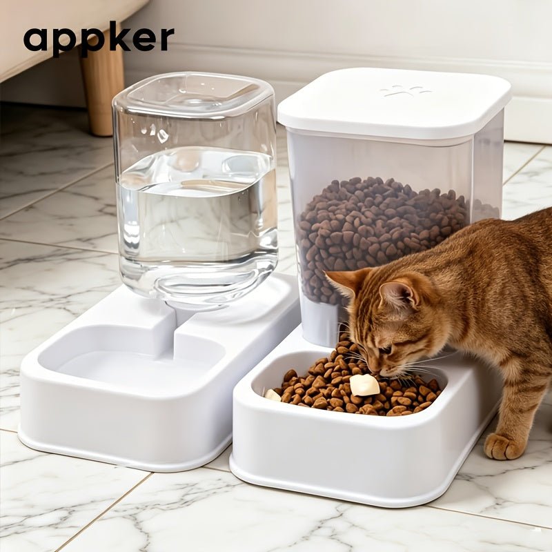 Automatische kattenvoerbak met drinkbak voor katten en kleine honden
