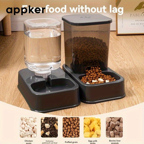 Automatische kattenvoerbak met drinkbak voor katten en kleine honden