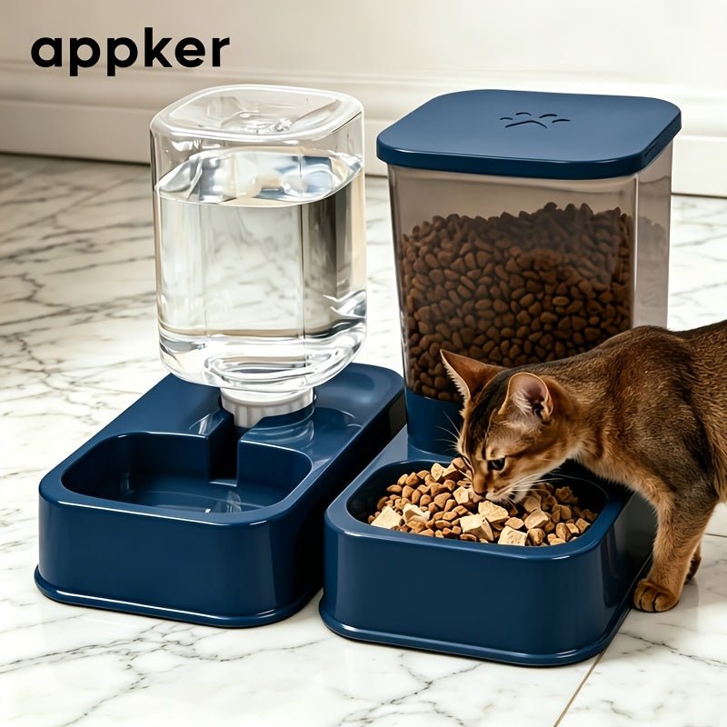 Automatische kattenvoerbak met drinkbak voor katten en kleine honden