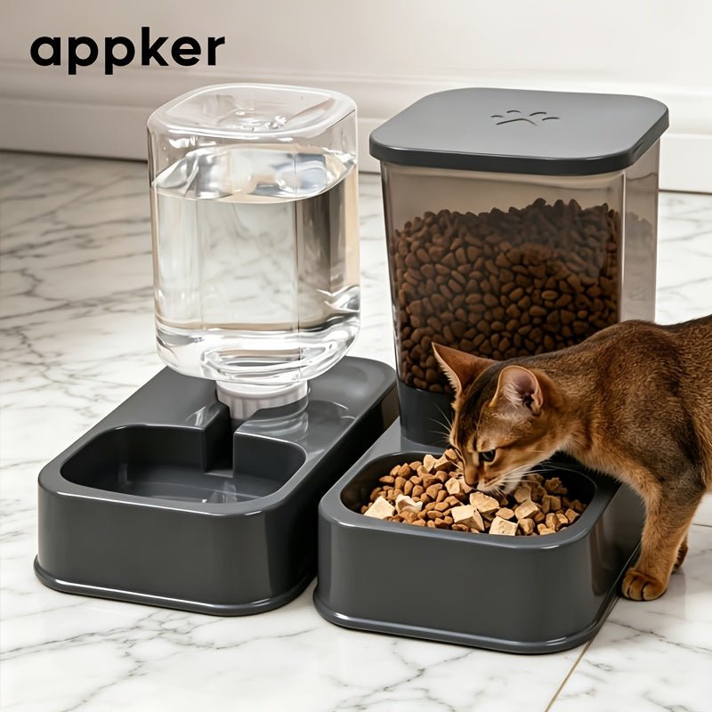 Automatische kattenvoerbak met drinkbak voor katten en kleine honden
