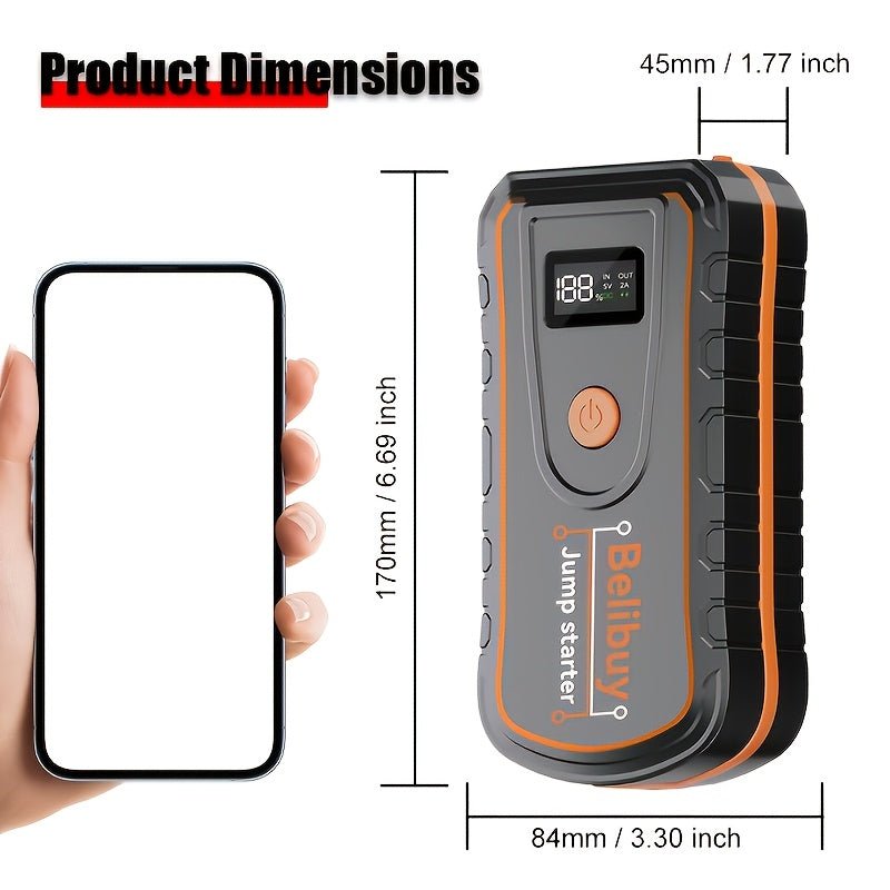 Auto Jumpstarter 6000A – 12V Starthulp met Powerbank - Spotlights shopping