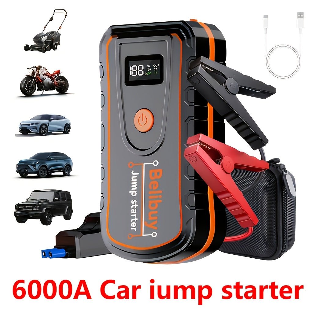 Auto Jumpstarter 6000A – 12V Starthulp met Powerbank - Spotlights shopping