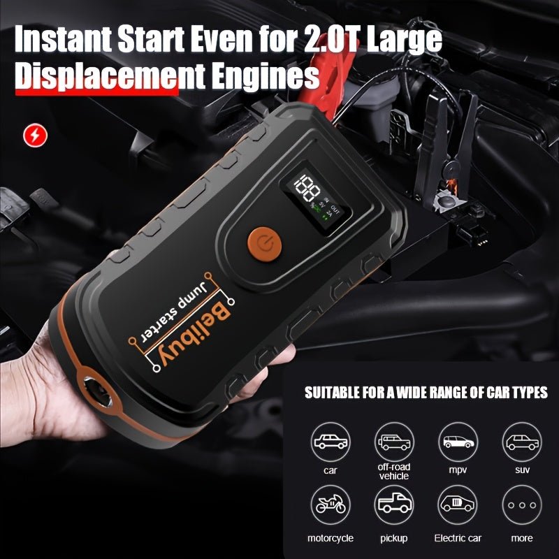 Auto Jumpstarter 6000A – 12V Starthulp met Powerbank - Spotlights shopping