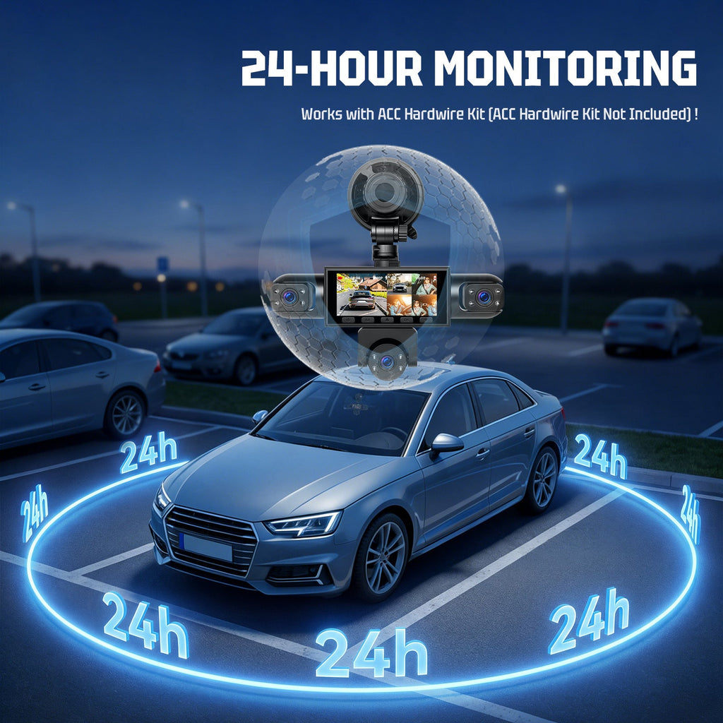 Autodashcam 5 Camera’s – 360° Dekking, 1080P en Nachtzicht - Spotlights shopping