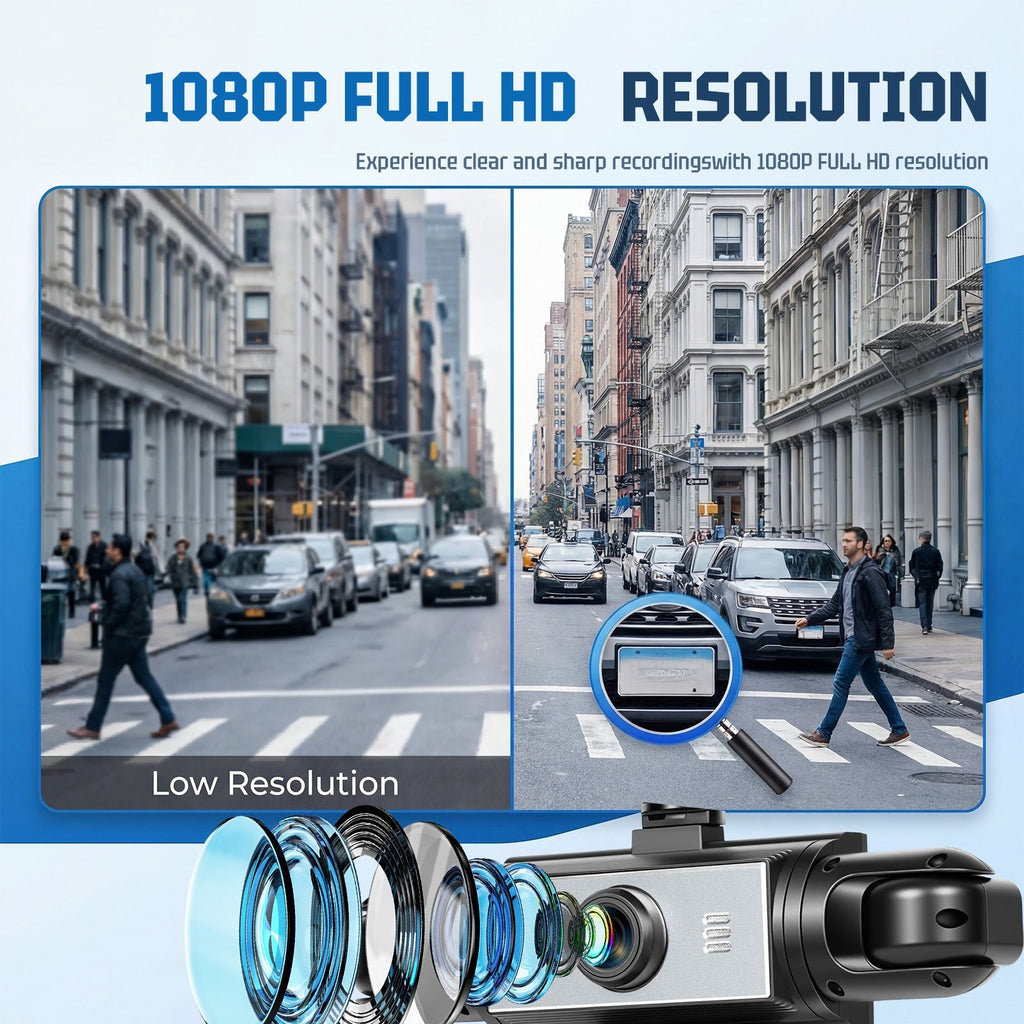 Autodashcam 5 Camera’s – 360° Dekking, 1080P en Nachtzicht - Spotlights shopping
