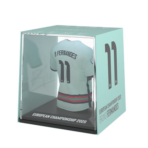 Bruno Fernandes Portugal My Jersey 2020 mini voetbalshirt met display case en Augmented Reality