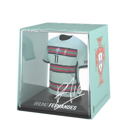 Bruno Fernandes Portugal My Jersey 2020 mini voetbalshirt met display case en Augmented Reality