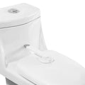 Baby toiletvergrendeling met 3M-zelfklevende bevestiging op een standaard toilet