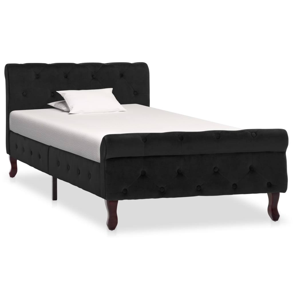Fluwelen Bedframe 120x200 cm Grijs | Gestoffeerd Bed met Hoofdbord - Spotlights shopping