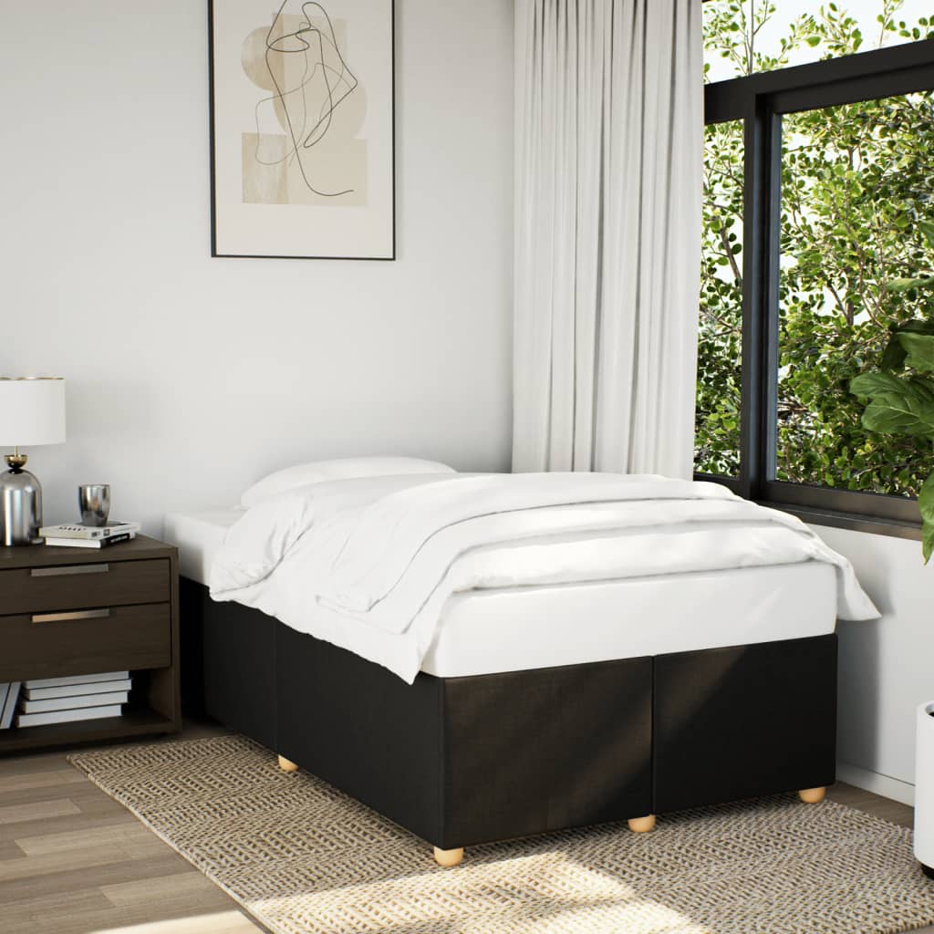 Taupekleurig gestoffeerd bedframe van 200x200 cm met stevige lattenbodem voor tweepersoonsmatras