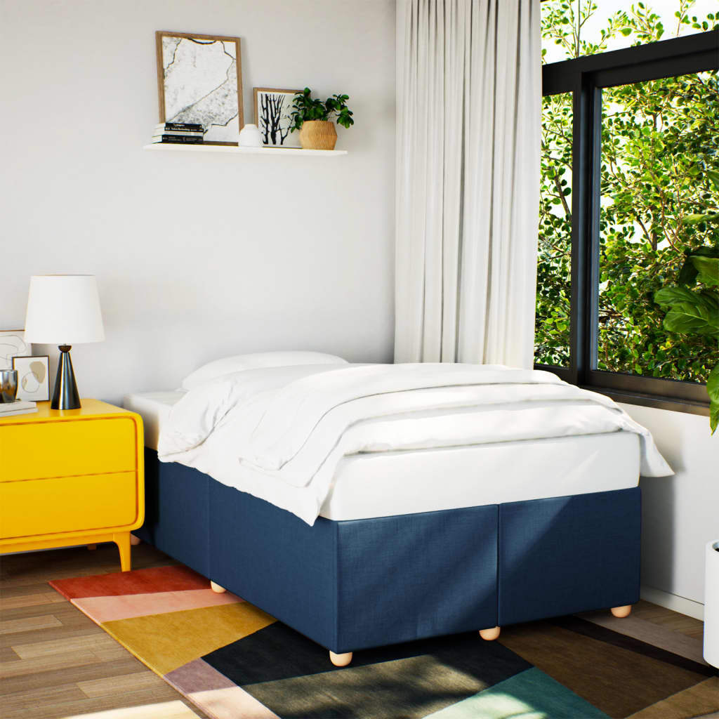 Taupekleurig gestoffeerd bedframe van 200x200 cm met stevige lattenbodem voor tweepersoonsmatras