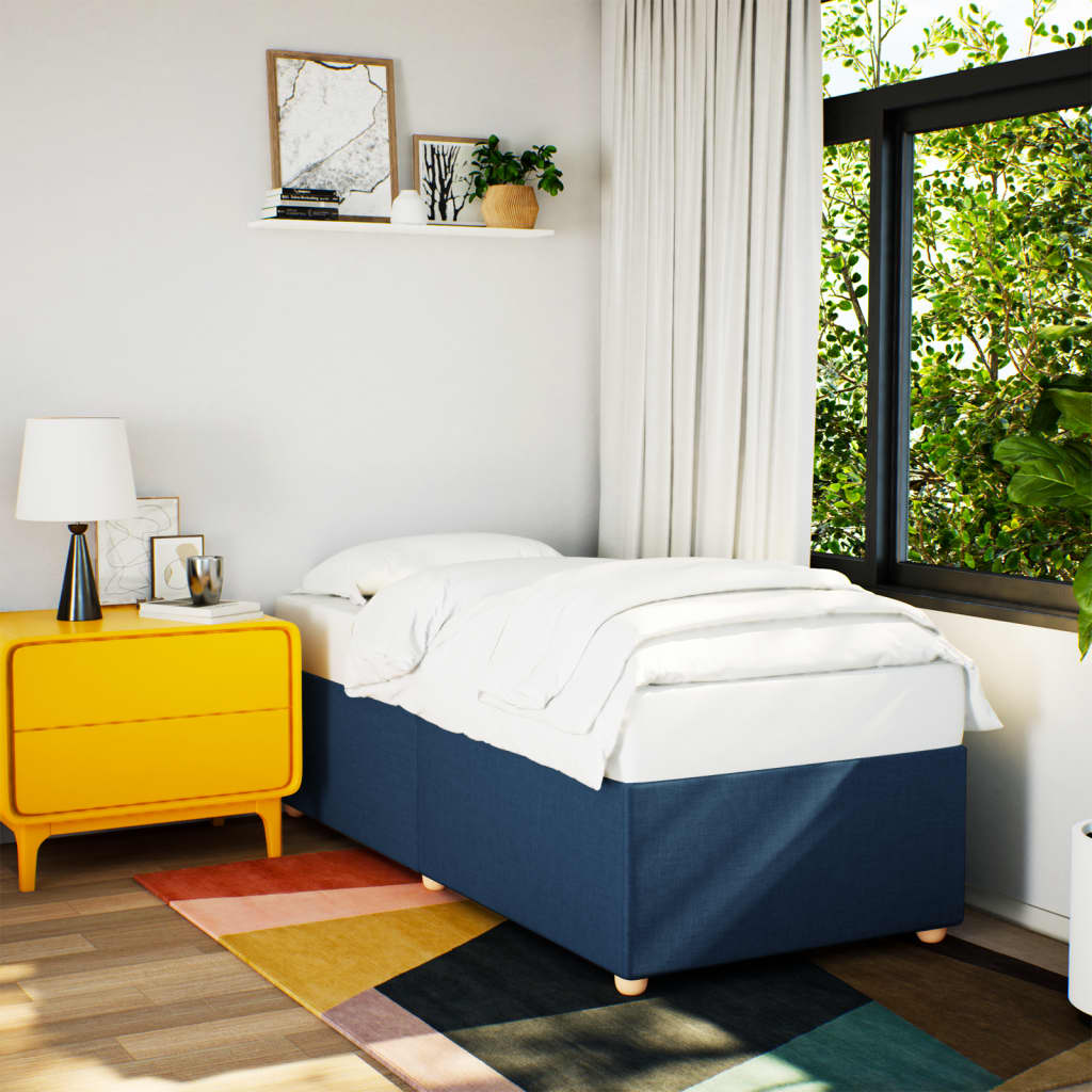 Taupekleurig gestoffeerd bedframe van 200x200 cm met stevige lattenbodem voor tweepersoonsmatras
