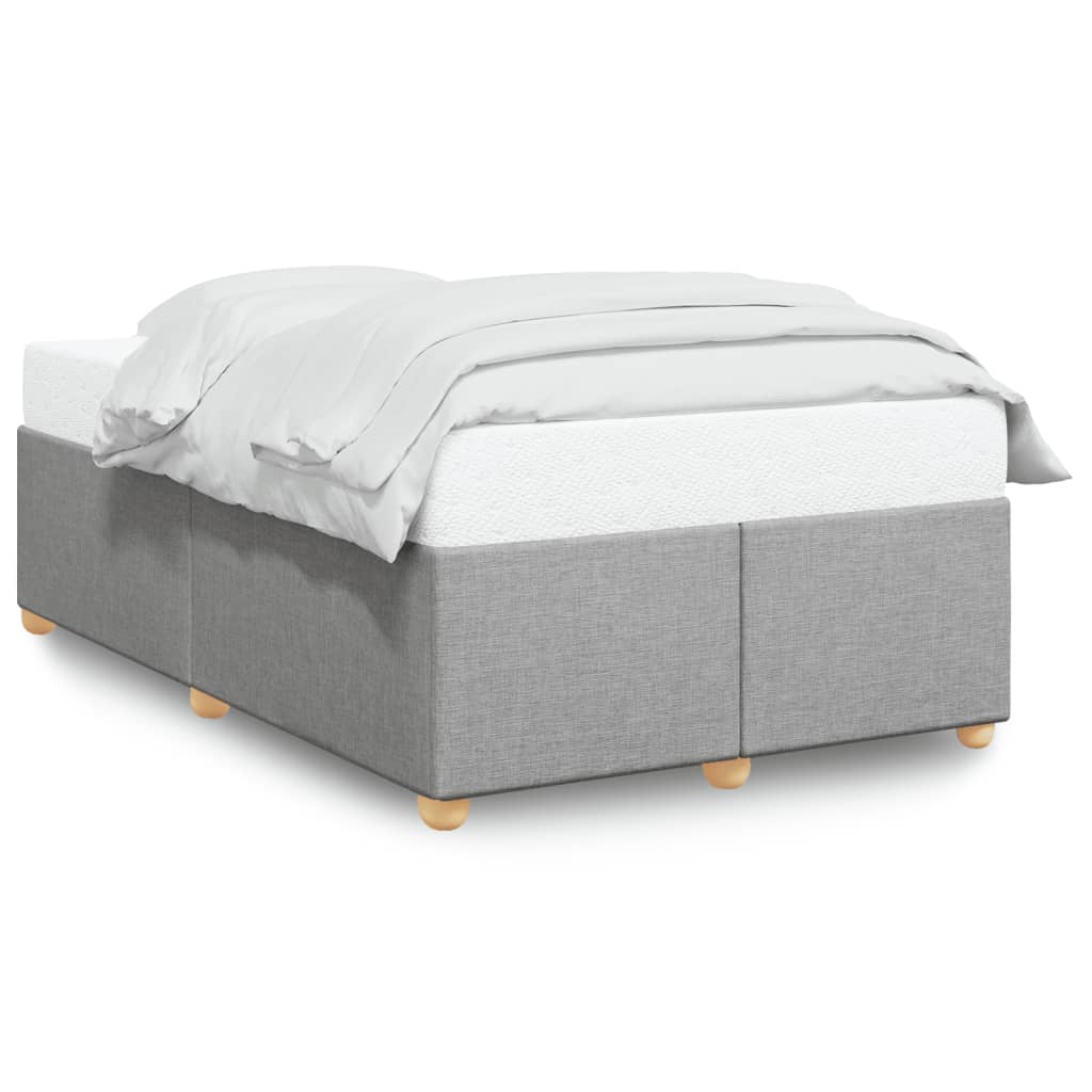 Taupekleurig gestoffeerd bedframe van 200x200 cm met stevige lattenbodem voor tweepersoonsmatras