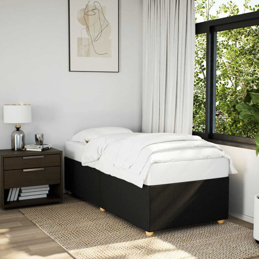 Taupekleurig gestoffeerd bedframe van 200x200 cm met stevige lattenbodem voor tweepersoonsmatras