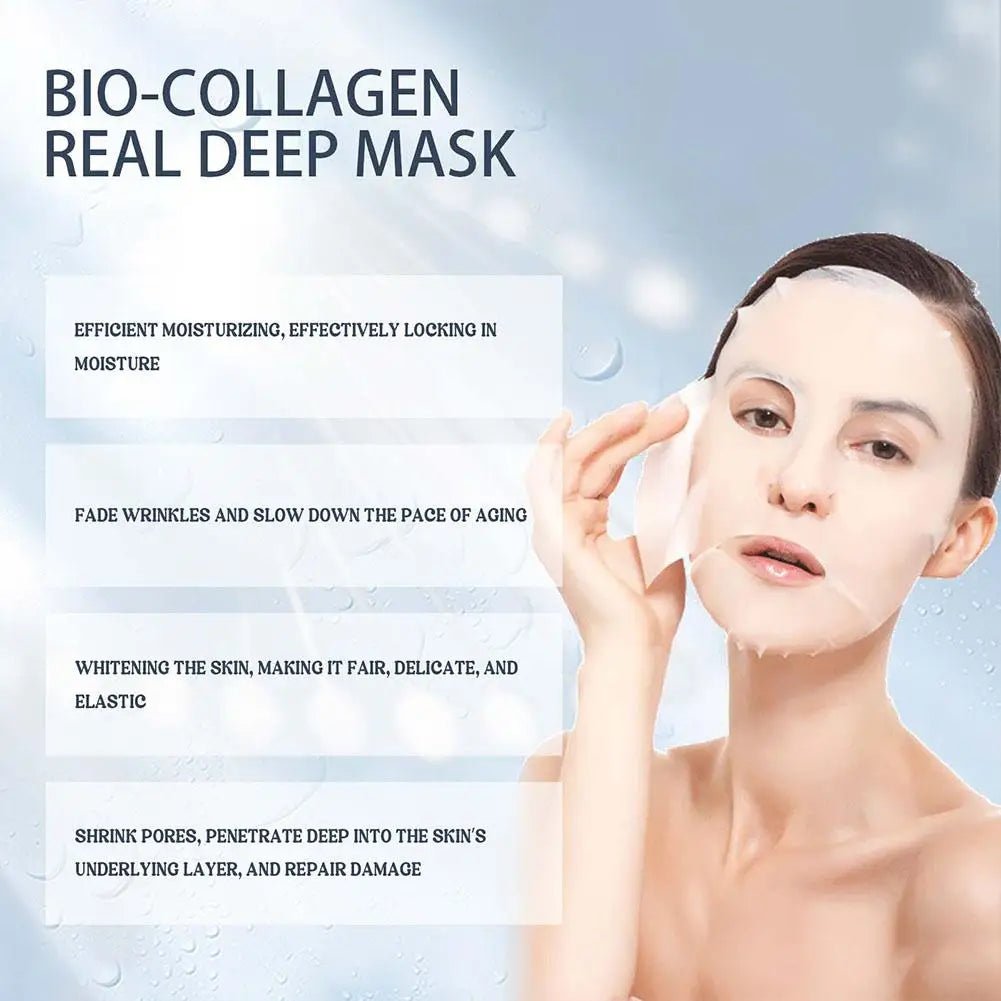 Bio Collagen Real Deep Hydrogel Gezichtsmasker met bio-collageen voor intens hydraterende huidverzorging