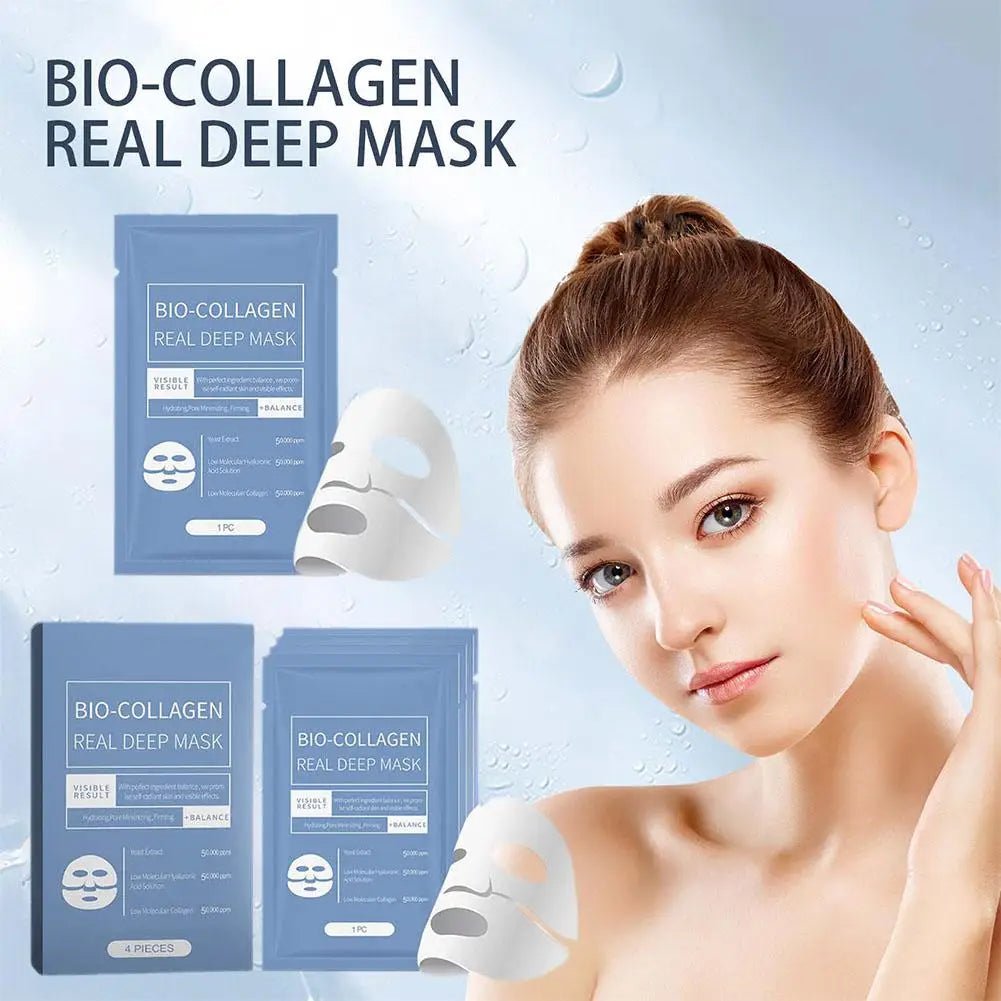 Bio Collagen Real Deep Hydrogel Gezichtsmasker met bio-collageen voor intens hydraterende huidverzorging