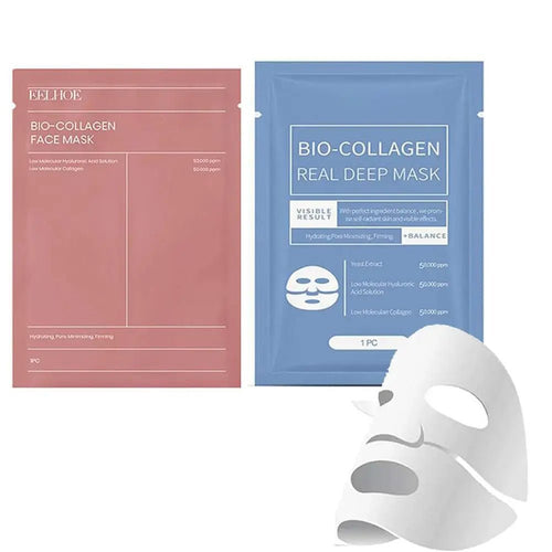 Bio Collagen Real Deep Hydrogel Gezichtsmasker met bio-collageen voor intens hydraterende huidverzorging
