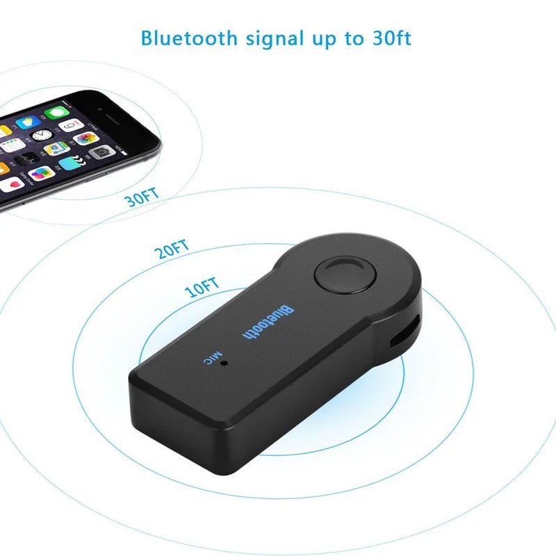 Bluetooth 5.0 AUX ontvanger met 3,5 mm aansluiting voor draadloos muziek streamen in auto en op speakers