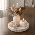 Boho Herfstdecoratieset – Dienblad met Pompoenkaars & Decoratie - Spotlights shopping