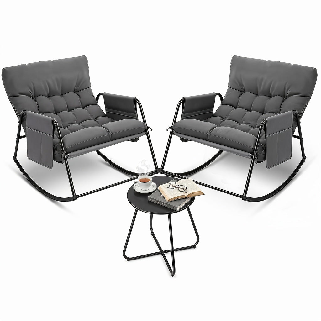 Bonnlo Balkonset 3-delig met 2 Schommelstoelen - Spotlights shopping