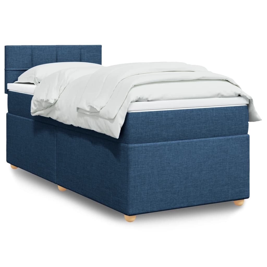 Taupekleurige boxspring van 200x200 cm met pocketveringmatrassen, topmatras en gestoffeerd hoofdbord