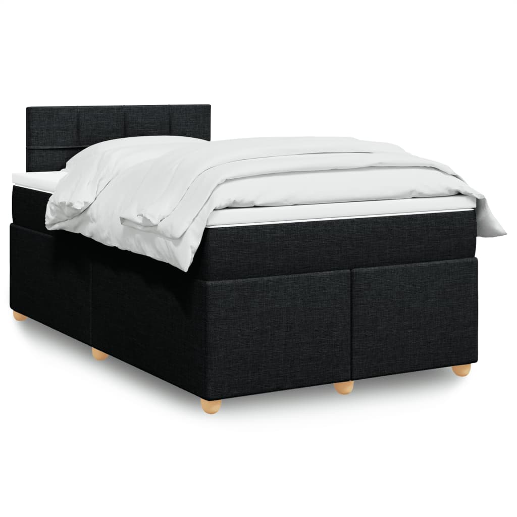Taupekleurige boxspring van 200x200 cm met pocketveringmatrassen, topmatras en gestoffeerd hoofdbord