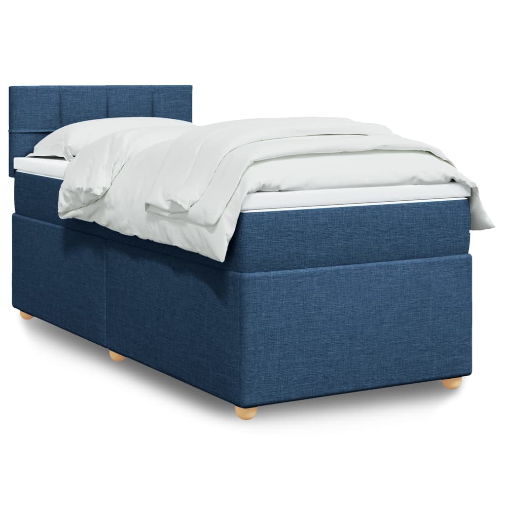 Taupekleurige boxspring van 200x200 cm met pocketveringmatrassen, topmatras en gestoffeerd hoofdbord