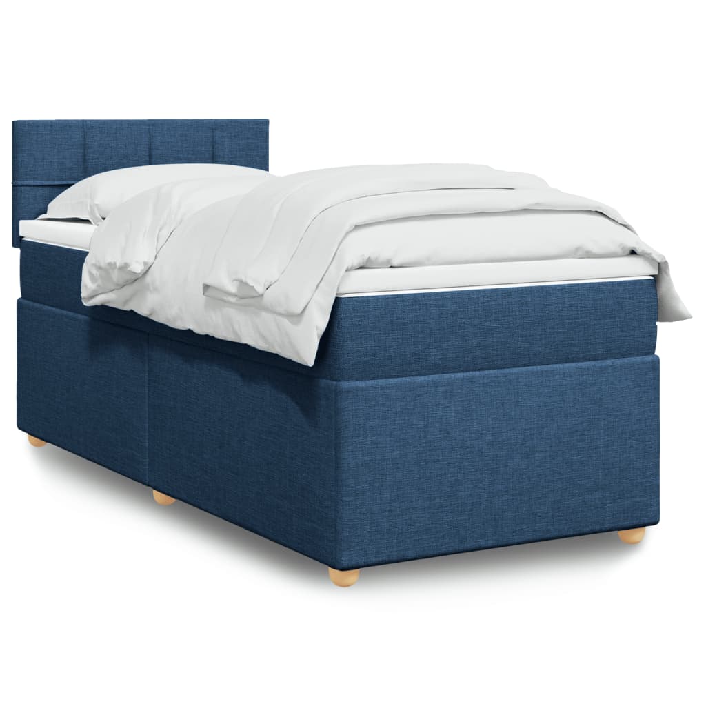 Taupekleurige boxspring van 200x200 cm met pocketveringmatrassen, topmatras en gestoffeerd hoofdbord