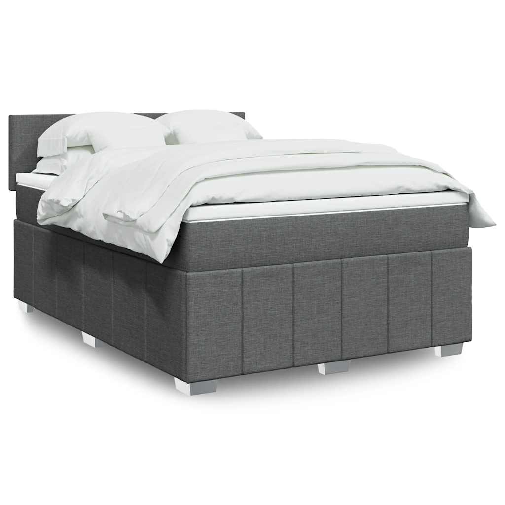 Boxspring 120x190 cm Crème | Luxe Compleet Bed met Pocketvering, Topmatras & Verstelbaar Hoofdbord - Spotlights shopping