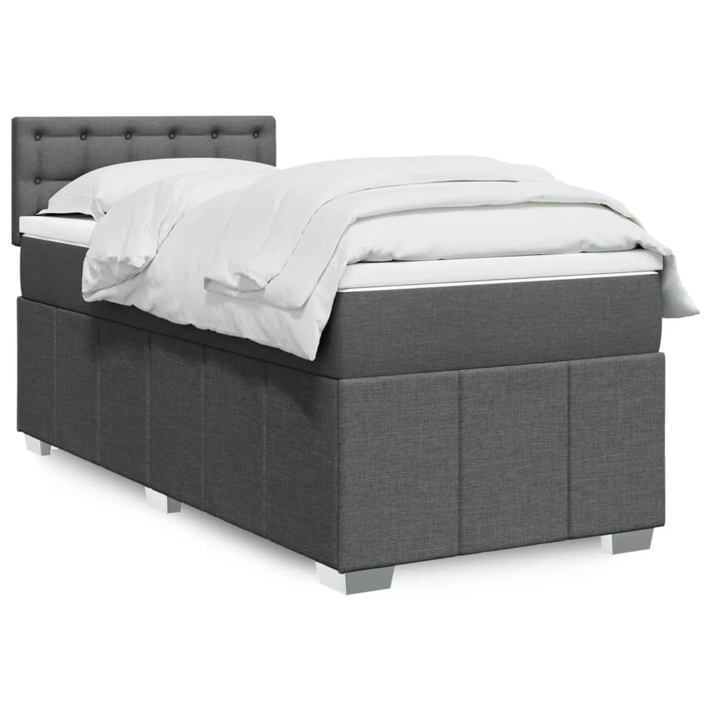 Boxspring 120x190 cm Crème | Compleet Bed met Pocketveringmatras, Topmatras & Verstelbaar Hoofdbord - Spotlights shopping