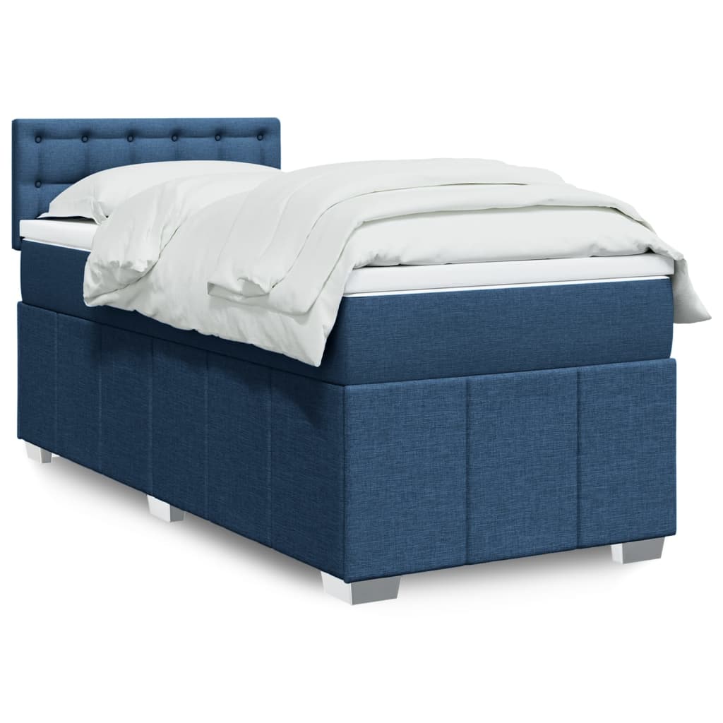 Boxspring 120x190 cm Crème | Compleet Bed met Pocketveringmatras, Topmatras & Verstelbaar Hoofdbord - Spotlights shopping