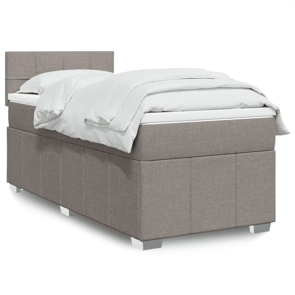 Boxspring 120x190 cm Crème met LED | Compleet Bed met Pocketveringmatras & Topmatras - Spotlights shopping