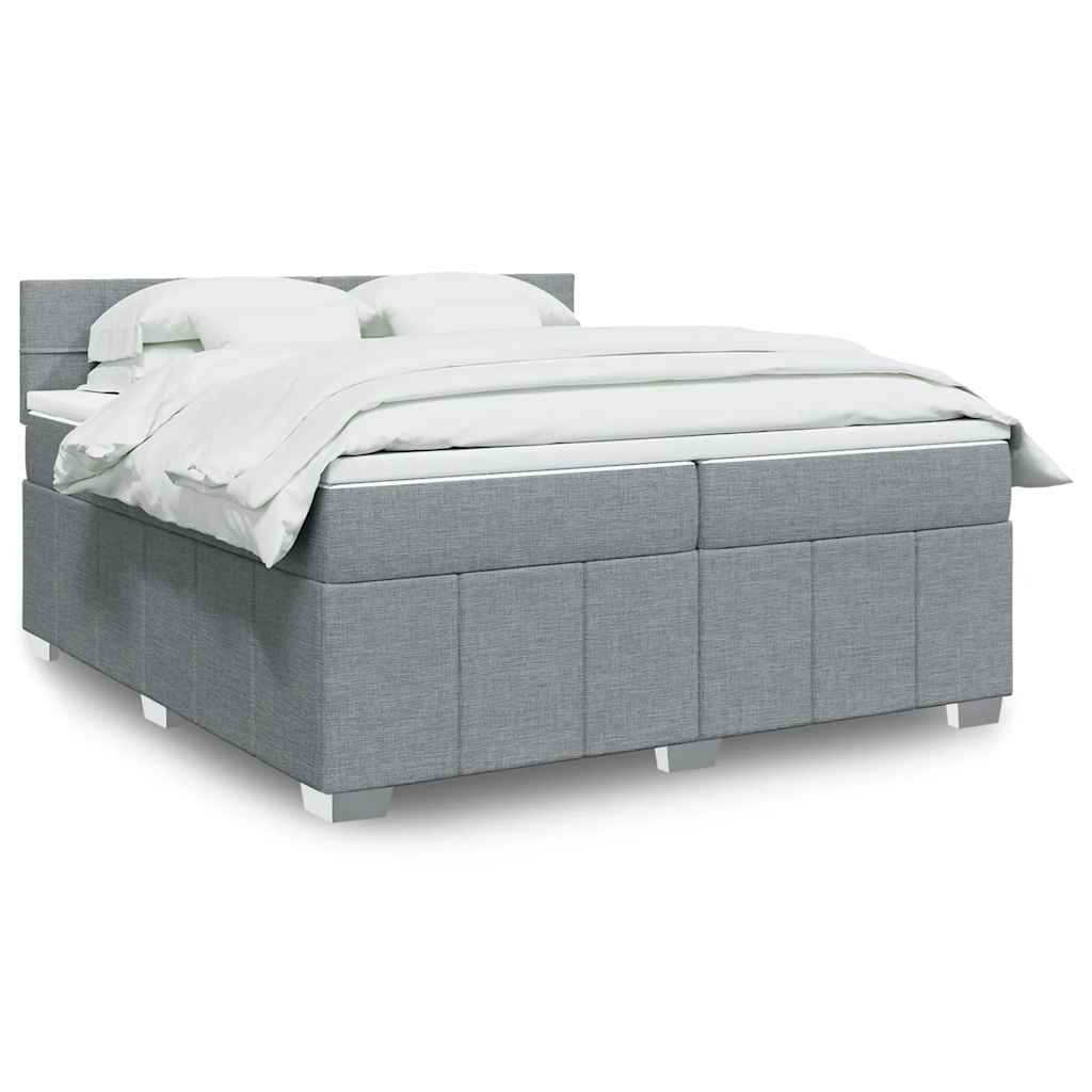 Boxspring 120x190 cm Crème met LED | Compleet Bed met Pocketveringmatras & Topmatras - Spotlights shopping