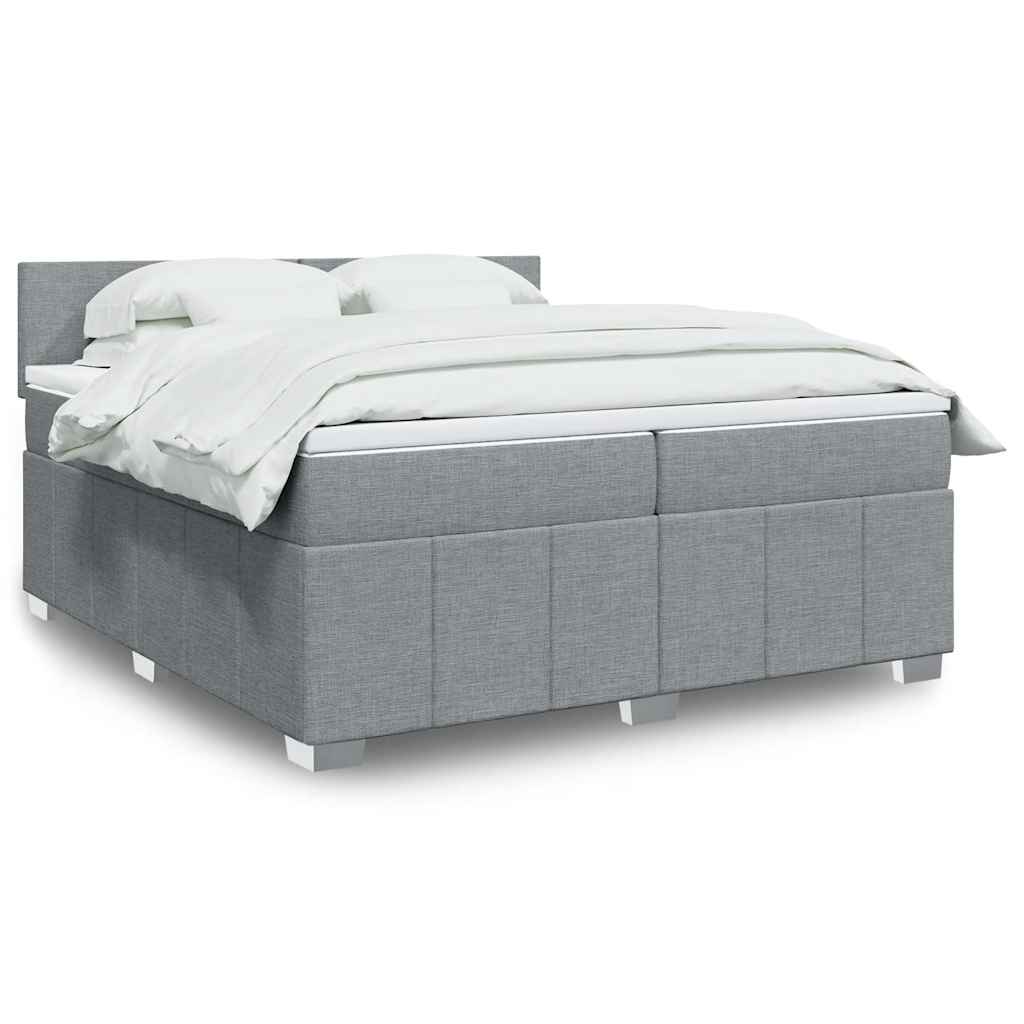 Boxspring 120x190 cm Crème | Luxe Compleet Bed met Pocketvering, Topmatras & Verstelbaar Hoofdbord - Spotlights shopping