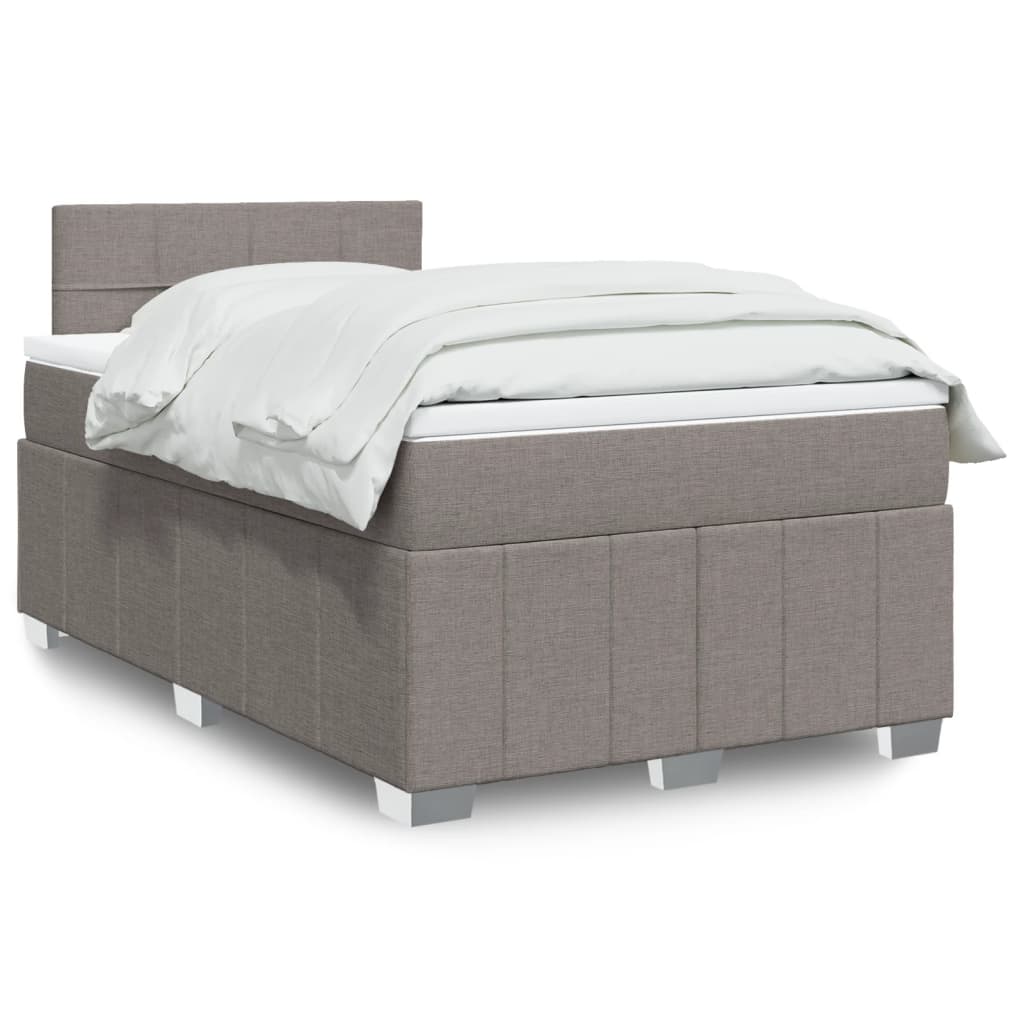 Boxspring 120x190 cm Crème met LED | Compleet Bed met Pocketveringmatras & Topmatras - Spotlights shopping