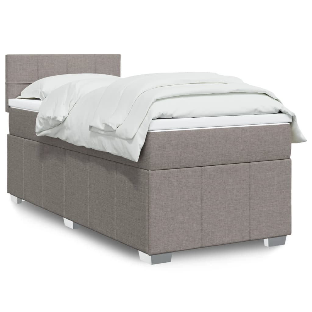 Boxspring 120x190 cm Crème met LED | Compleet Bed met Pocketveringmatras & Topmatras - Spotlights shopping