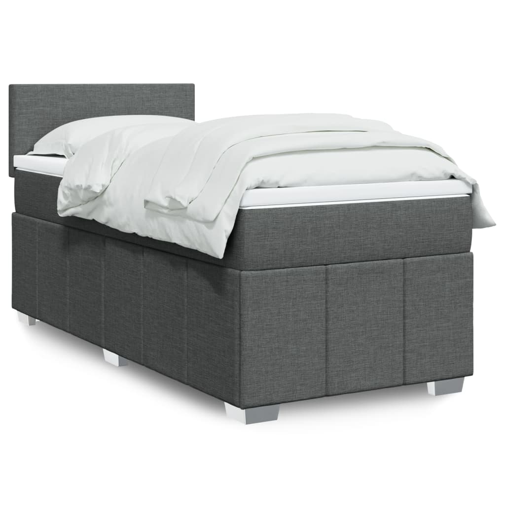 Boxspring 120x190 cm Crème | Luxe Compleet Bed met Pocketvering, Topmatras & Verstelbaar Hoofdbord - Spotlights shopping