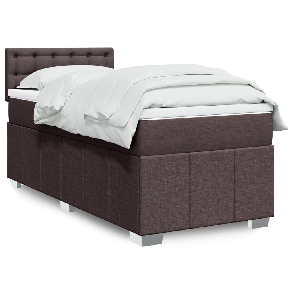 Boxspring 120x190 cm Crème | Compleet Bed met Pocketveringmatras, Topmatras & Verstelbaar Hoofdbord - Spotlights shopping