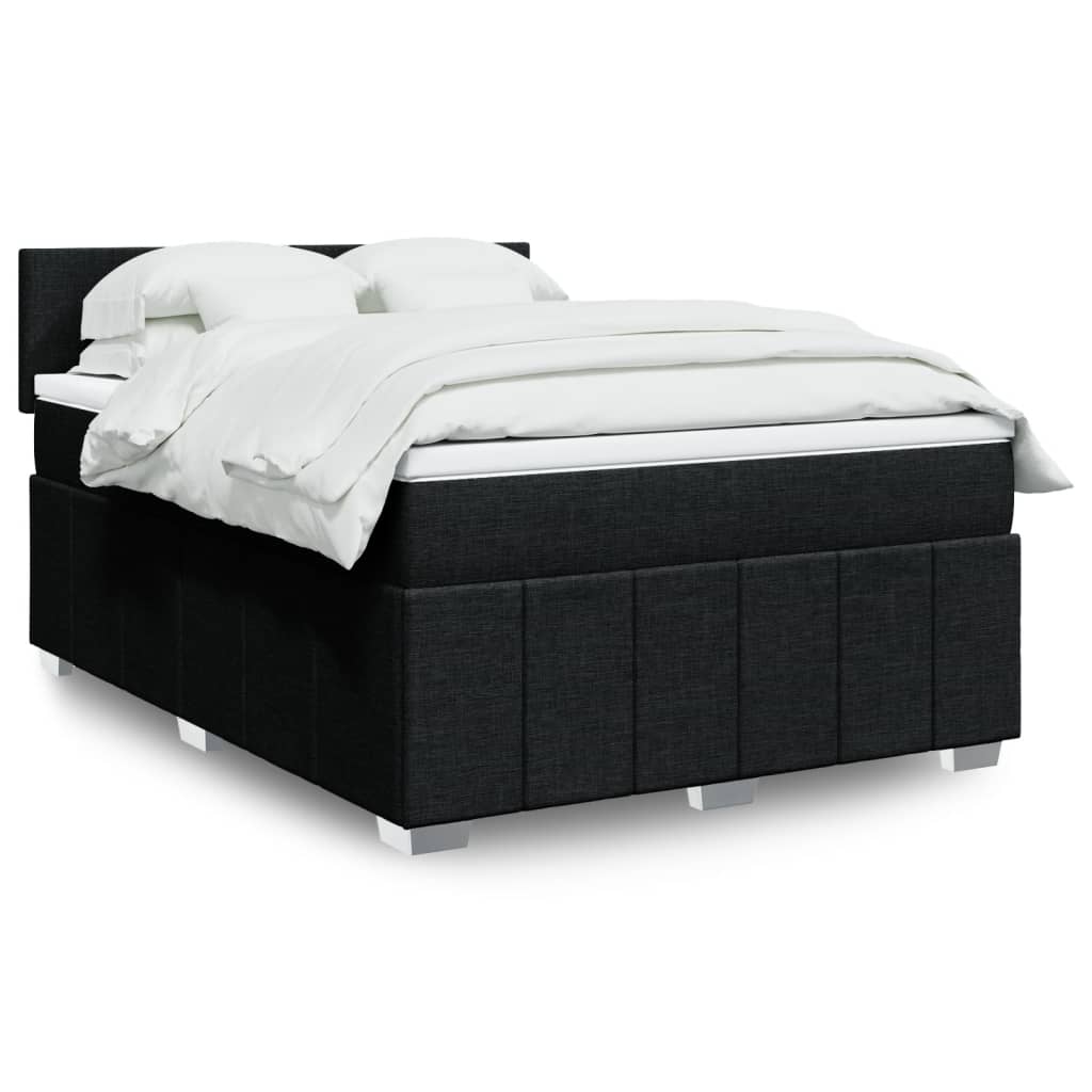 Boxspring 120x190 cm Crème | Luxe Compleet Bed met Pocketvering, Topmatras & Verstelbaar Hoofdbord - Spotlights shopping