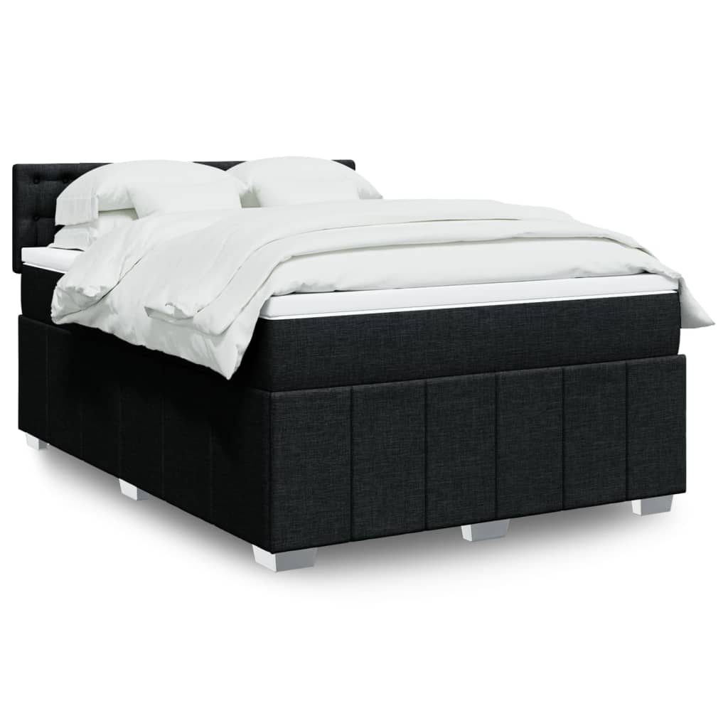 Boxspring 120x190 cm Crème | Compleet Bed met Pocketveringmatras, Topmatras & Verstelbaar Hoofdbord - Spotlights shopping
