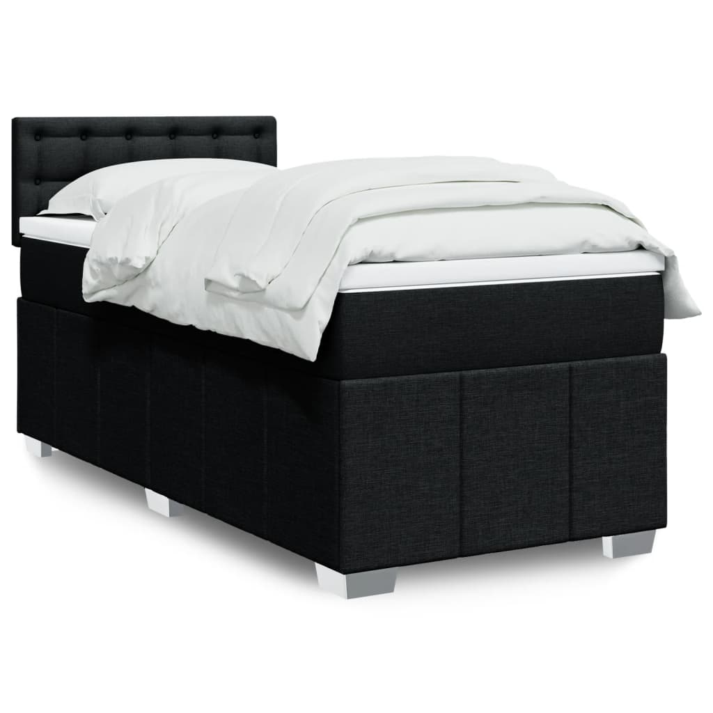 Boxspring 120x190 cm Crème | Compleet Bed met Pocketveringmatras, Topmatras & Verstelbaar Hoofdbord - Spotlights shopping