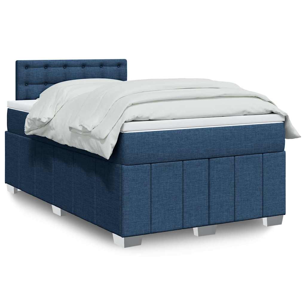 Boxspring 120x190 cm Crème | Compleet Bed met Pocketveringmatras, Topmatras & Verstelbaar Hoofdbord - Spotlights shopping