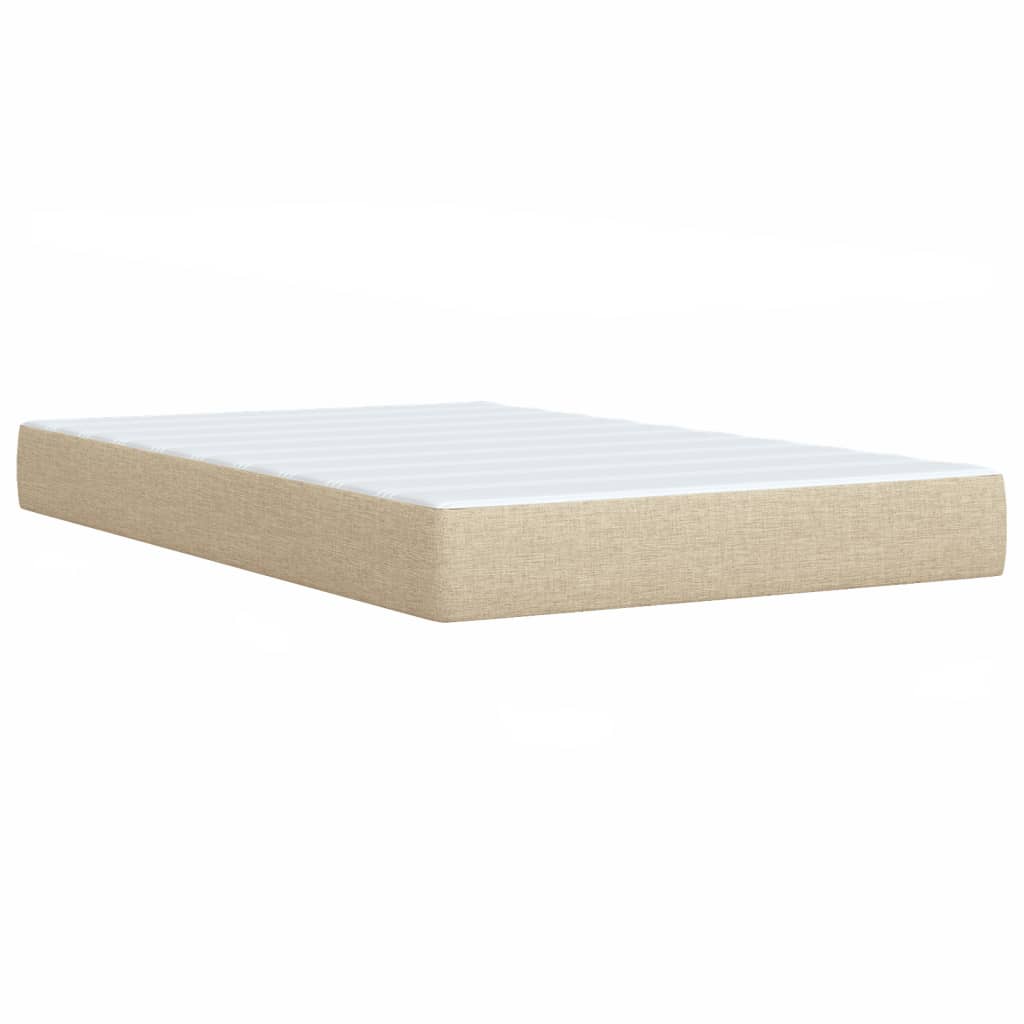Boxspring 120x190 cm Crème met LED | Compleet Bed met Pocketveringmatras & Topmatras - Spotlights shopping