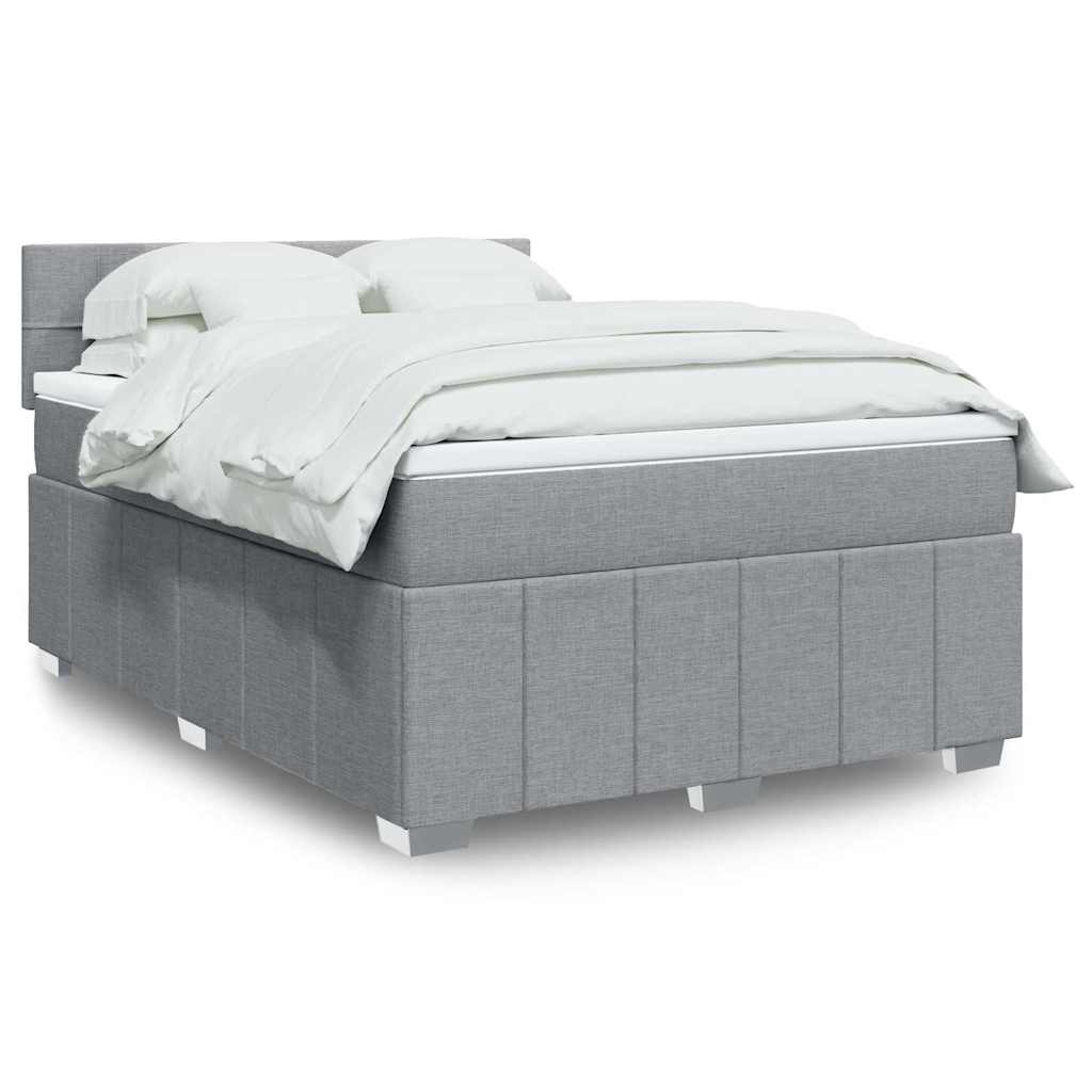 Boxspring 120x190 cm Crème met LED | Compleet Bed met Pocketveringmatras & Topmatras - Spotlights shopping