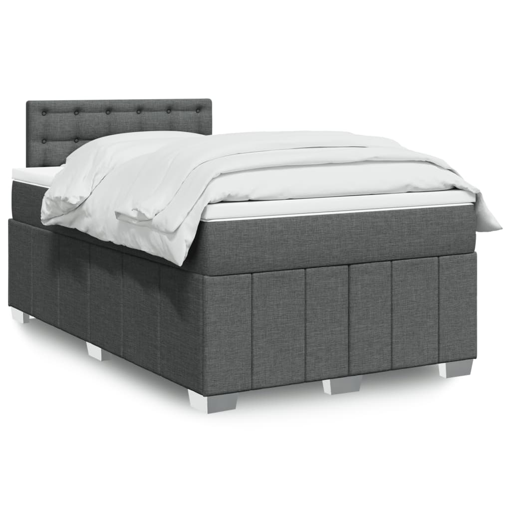Boxspring 120x190 cm Crème | Compleet Bed met Pocketveringmatras, Topmatras & Verstelbaar Hoofdbord - Spotlights shopping