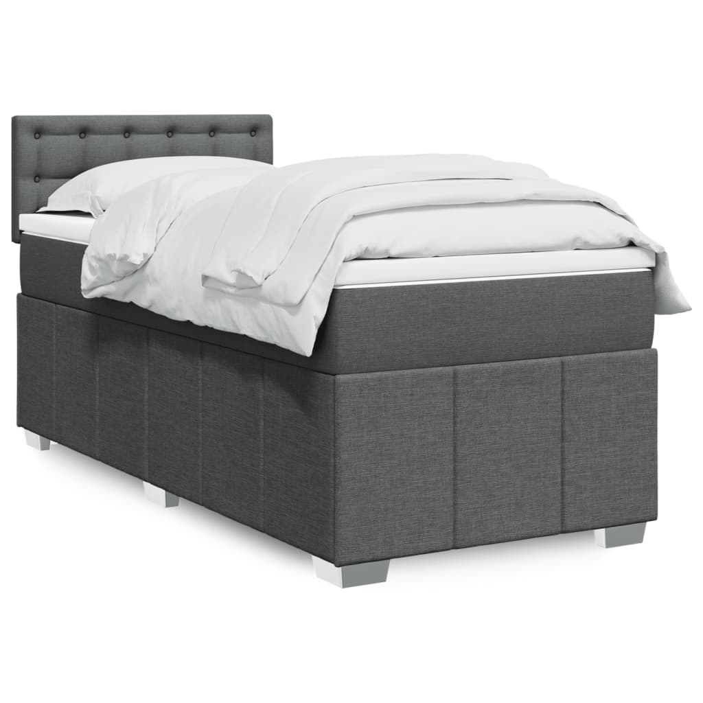 Boxspring 120x190 cm Crème | Compleet Bed met Pocketveringmatras, Topmatras & Verstelbaar Hoofdbord - Spotlights shopping