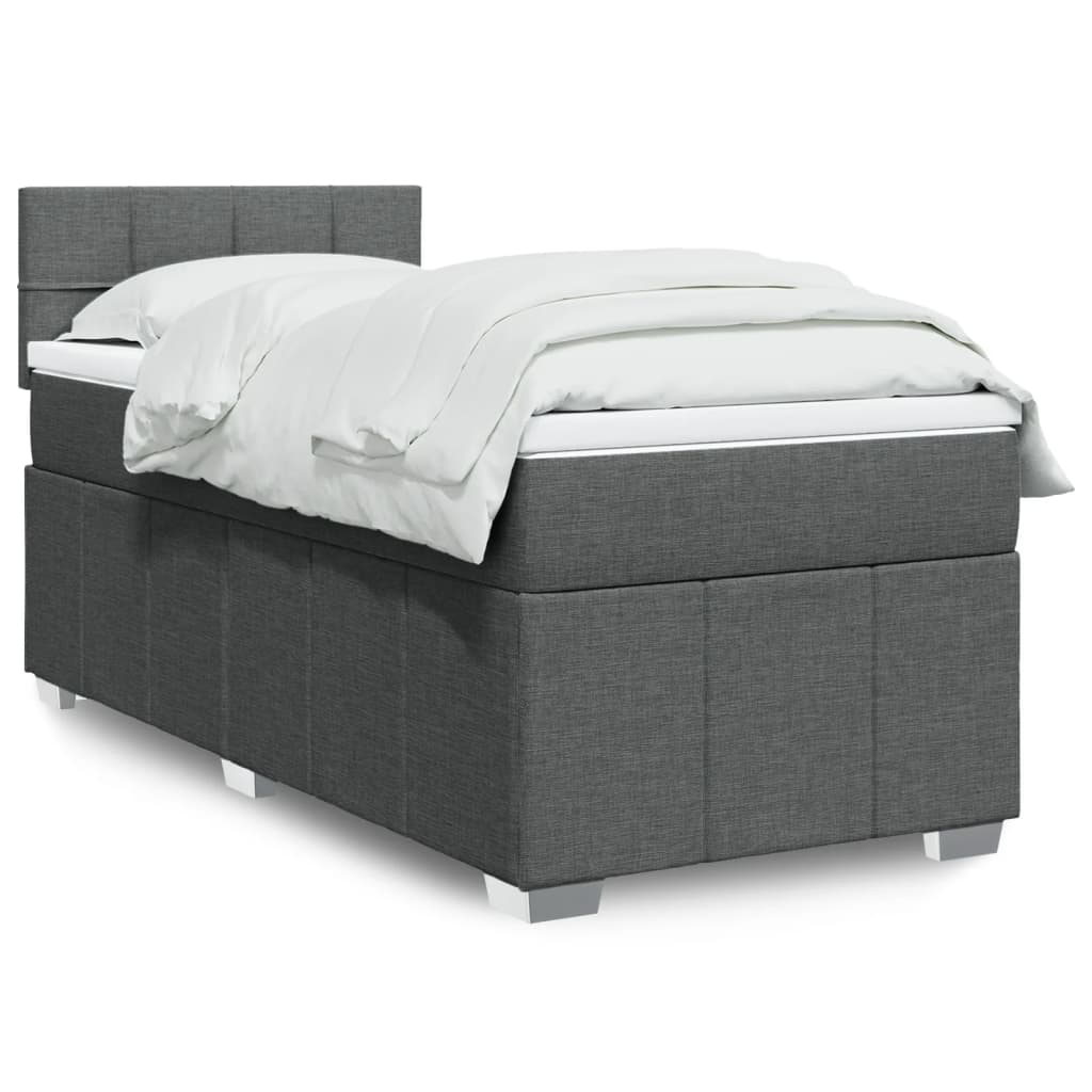 Boxspring 120x190 cm Crème met LED | Compleet Bed met Pocketveringmatras & Topmatras - Spotlights shopping